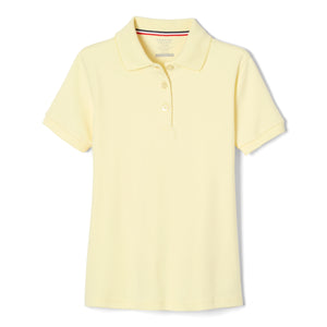 French Toast Girl Polo Picot Collar - yellow