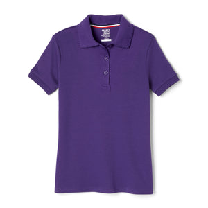 French Toast Girl Polo Picot Collar - purple