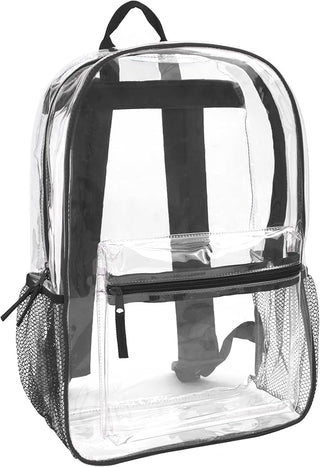 Clear Backpack w/ Side Pockets