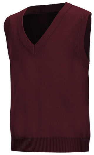 Classroom Unisex V-Neck Vest - wine color