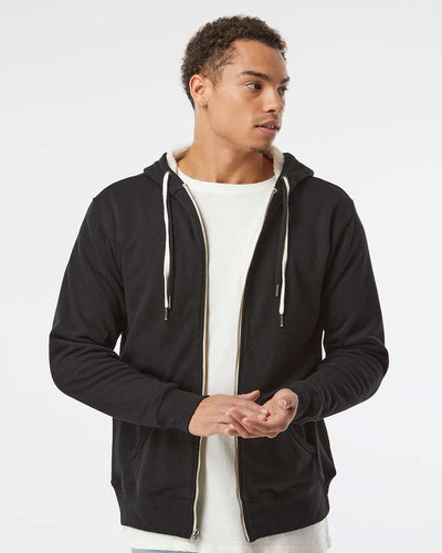Independent Trading Sherpa-Lined Hooded Sweatshirt