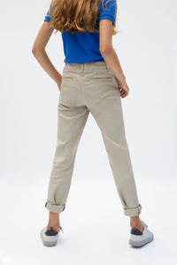 girl using a Girl French Toast Pants | Khaki back view