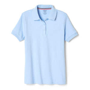French Toast Girl Polo Picot Collar - light blue