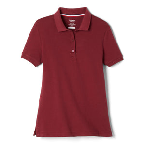 French Toast Girl Pique Polo - red whine