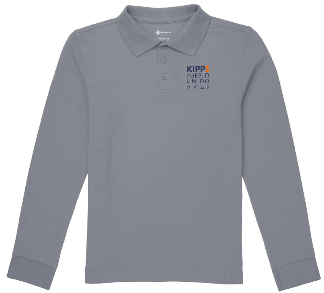 KIPP Pueblo Unido Long Sleeve Polo | Grey
