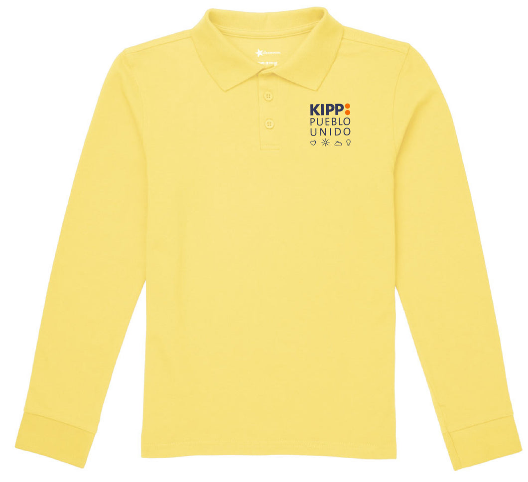 KIPP Pueblo Unido Long Sleeve Polo | Yellow