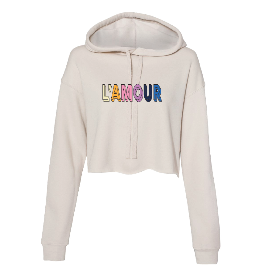 L'Amour Cropped Hoodie