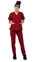 Load image into Gallery viewer, Women&#39;s Classic Basic Uniform Scrubs | Dress A Med - red
