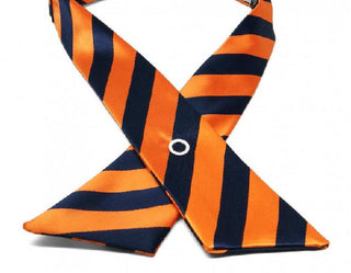 Girl Adjustable Cross Tie - orange lines 