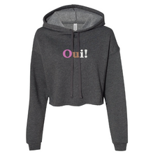 Load image into Gallery viewer, Oui! Cropped Fleece Hoodie
